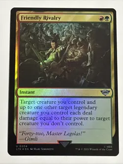 MTG Lord of the Rings Friendly Rivalry Foil 0204 NM - Image 1
