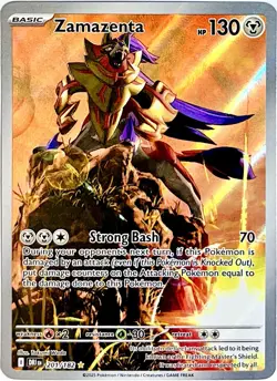 Zamazenta Destined Rivals 201/182 Illustration Rare Pokemon TCG 2025 - Image 1