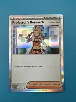 Pokemon- Professor's Research (Holo) 087/091 Paldean Fates / NM - Image 3