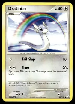 2008 Pokemon Diamond & Pearl - Legends Awakened Dratini #91 Light Play - Image 1