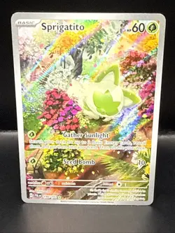 Pokemon TCG Sprigatito 196/193 Paldea Evolved Illustration Rare NM - Image 1