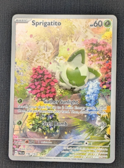 Pokemon TCG Sprigatito 196/193 Paldea Evolved Illustration Rare NM - Image 1
