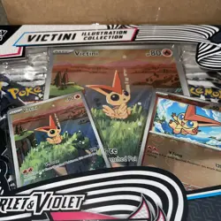 Pokemon Black Bolt White Flare OPEN CASE 6 VICTINI ILLUSTRATION COLLECTION BOX - Image 4