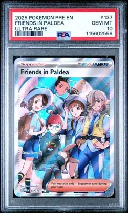 2025 POKEMON PRISMATIC EVOLUTION ENGLISH FRIENDS IN PALDEA UR 137/131 PSA 10 - Image 1