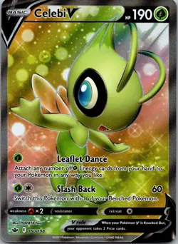Celebi V (Full Art) 160/198 Pokemon TCG SWSH06: Chilling Reign Ultra Rare NM - Image 1