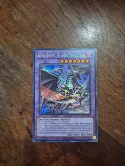 Yugioh! Red-Eyes Slash Dragon LDS1-EN014 Secret Rare Limited Edition - Image 1