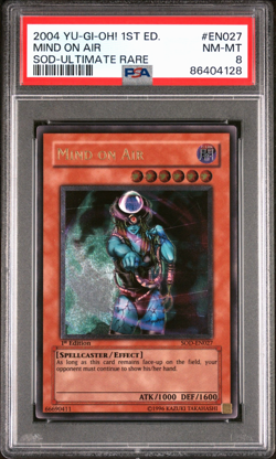 2004 YuGiOh PSA 8 Mind on Air SOD EN027 1st Edition Ultimate Rare - Image 1