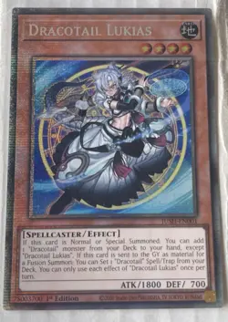 YUGIOH DRACOTAIL LUKIAS STARLIGHT RARE 1ST EDITION JUSH-EN001 - Image 1