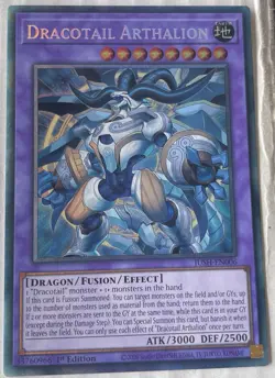 JUSH-EN006 - Dracotail Arthalion - Collector's Rare - 1st Edition YUGIOH - Image 1