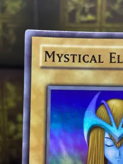 Yugioh! Mystical Elf Super Rare 1st Edition LOB-062 -NM Legend of Blue Eyes - Image 2