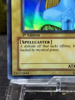 Yugioh! Mystical Elf Super Rare 1st Edition LOB-062 -NM Legend of Blue Eyes - Image 5