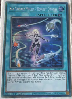 JUSH-EN053 Sky Striker Mecha - Hornet Drones Collector's Rare 1st Edition YUGIOH - Image 1
