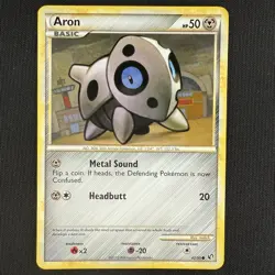 Pokemon TCG Aron HGSS Undaunted 42/90 Regular Non Holo Card - Image 1