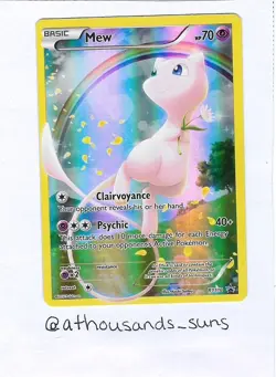 Pokemon Mew XY110 Promo Card Holo Full Art LP - Image 1