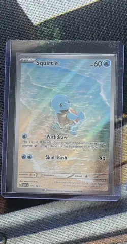 Pokemon TCG 151 Squirtle Card 170/165 AR Scarlet & Violet NM Condition English - Image 1