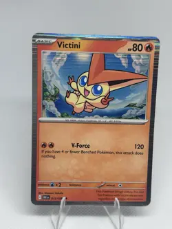 2025 Pokemon Victini 208 White Flare Full Art Black Star Promo Card NM+ - Image 3