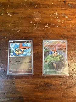 2025 Pokemon Victini 208 White Flare Full Art Black Star Promo Card NM+ - Image 1