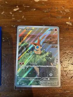 2025 Pokemon Victini 208 White Flare Full Art Black Star Promo Card NM+ - Image 3