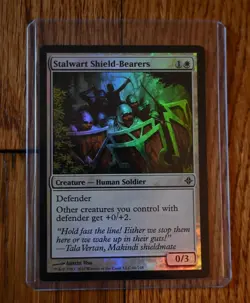 Magic MtG - Stalwart Shield-Bearers - Rise of the Eldrazi - Foil Card - 2010 - Image 1