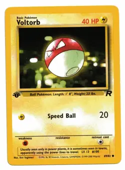 Pokemon Card: Voltorb 69/82 Team Rocket Set 1st Edition! NM - Image 1