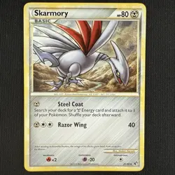 Pokemon TCG Skarmory HGSS Undaunted 21/90 Regular Non Holo Rare Card - Image 1