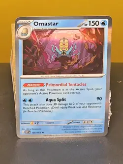 Pokemon TCG Holo Omastar Card 139/165 Scarlet and Violet 151 Series - Image 1