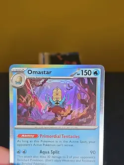 Pokemon TCG Holo Omastar Card 139/165 Scarlet and Violet 151 Series - Image 3