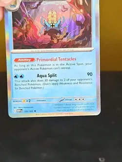 Pokemon TCG Holo Omastar Card 139/165 Scarlet and Violet 151 Series - Image 4