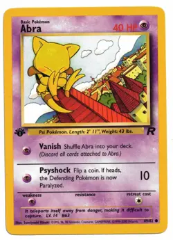Pokemon Card: Abra 49/82 Team Rocket Set 1st Edition! - Image 1