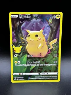 Pikachu 25th Anniversary 005/025 Celebrations Pokemon Card 2021 Holo - Image 1