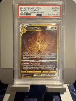 FROM UK PSA 9 Arceus VSTAR Secret GG70 Crown Zenith SWSH Pokemon Card Game - Image 1