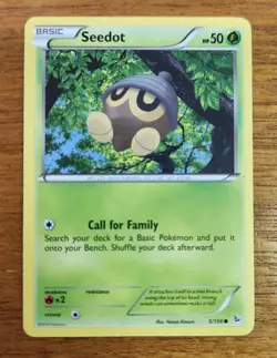 Seedot Pokemon Card, Flashfire Set 5/106 - Image 1