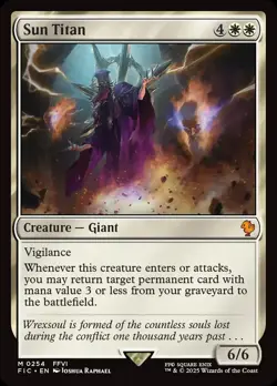 MTG Sun Titan [FINAL FANTASY Commander] Near Mint - Image 1