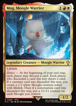 MTG Mog, Moogle Warrior [FINAL FANTASY Commander] Near Mint - Image 1