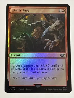 MTG Lord of the Rings Gimli's Fury Foil 0131 NM - Image 1