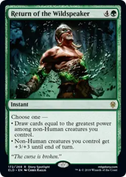 NM-Mint, English MTG Regular Return of the Wildspeaker Throne of Eldraine Magic - Image 1