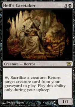 Moderate Play, English MTG Regular Hell's Caretaker 9th Edition Magic the Gather - Image 1