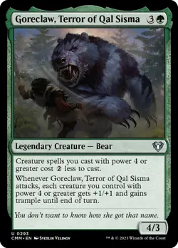 NM-Mint, English MTG Regular Goreclaw, Terror of Qal Sisma Commander Masters Mag - Image 1