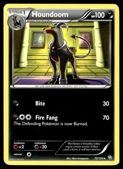 2012 Pokemon Black & White - Dragons Exalted Houndoom #75 Light Play - Image 1