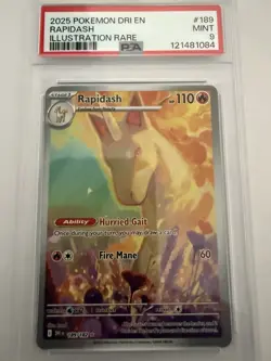 Rapidash 189/182 Illustration Pokemon Destined Rivals PSA 9 - Image 3