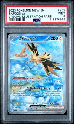 2023 Pokemon Mew En Zapdos EX Special Illustration Rare #202 PSA 9 Mint - Image 1
