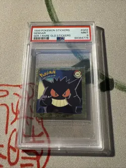 PSA 9 Mint 1999 Pokemon Sticker ~ Gengar ~ ArtBox Series 1 Rare Gold #G02 - Image 1