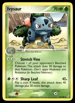 2006 Pokemon EX - Crystal Guardians Ivysaur #35 Light Play - Image 1