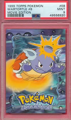 PSA 9 MINT WARTORTLE MOVIE EDITION 1999 TOPPS POKEMON #E-8 HIGH GRADE PM-V-TPHLC - Image 1