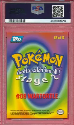 PSA 9 MINT WARTORTLE MOVIE EDITION 1999 TOPPS POKEMON #E-8 HIGH GRADE PM-V-TPHLC - Image 2