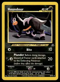 2001 Pokemon Neo - Discovery Houndour #39 Light Play - Image 1