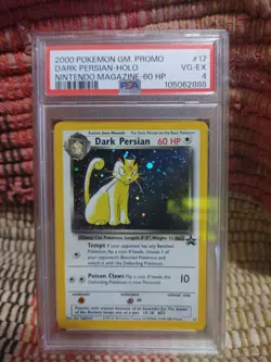 2000 Pokemon Dark Persian Holo Psa 4 - Image 1