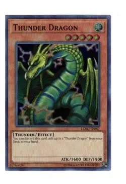 Yugioh- 1X Thunder Dragon - Ultra Rare - Unlimited - LCKC-EN067 - Near Mint - Image 1