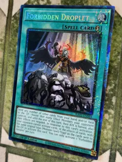 YuGiOh FORBIDDEN DROPLET Prismatic Collector’s Rare RA01-EN064 - Image 1