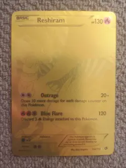 Pokemon TCG Reshiram 114/113 Black and White Legendary Treasures Full Art Card - Image 2